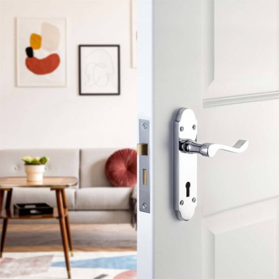 Sandleford Fawley Security Key Lock Internal Door Handle Lever on ...