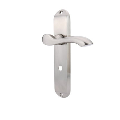 Sandleford Wentworth Door Handle Bathroom Lever Set Brushed Nickel