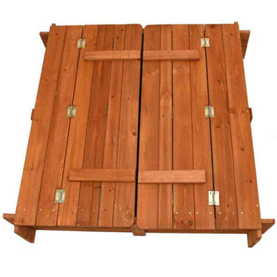TWINVILLE -  SAND PIT WITH LID THAT FOLDS INTO A BENCH main image 1