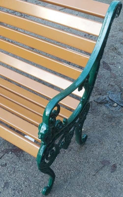 Sandringham Bench British Made, High Quality Cast Aluminium Garden Furniture - L126 x W68 x H82 cm