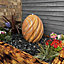 Sandstone Pine Water Feature - Mains Powered - Natural Stone - L40 x W40 x H50 cm