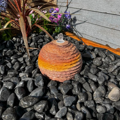 Sandstone Sphere 20cm Natural Stone Solar Water Feature