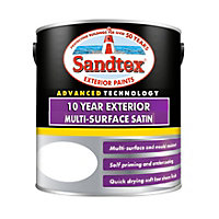 Sandtex 10 Year Multi Surface Quick Drying Satin Anthracite 2.5L
