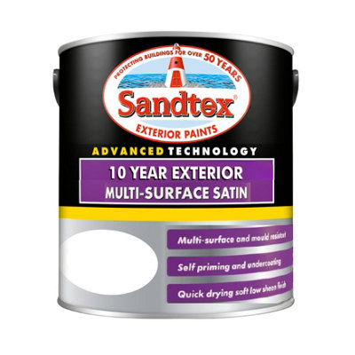 Sandtex 10 Year Multi Surface Quick Drying Satin Seclusion 2.5L