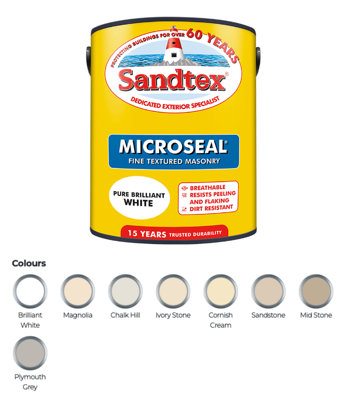 Sandtex 5L Fine Textured Masonry Paint Sandstone