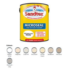 Sandtex 5L Fine Textured Masonry Paint Sandstone