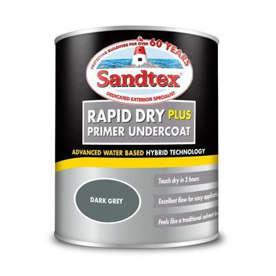 Sandtex Exterior Rapid Dry Undercoat Dark Grey 750ml DIY at B&Q