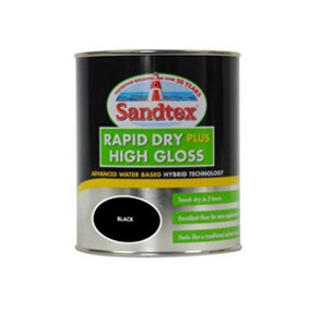 Sandtex Rapid Dry Gloss 750ml Black