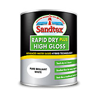 Sandtex Rapid Dry Gloss 750ml White