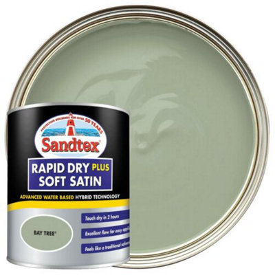 Sandtex Rapid Dry Satin 750ml Baytree DIY at B&Q