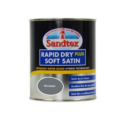 Sandtex Rapid Dry Satin 750ml Seclusion | DIY At B&Q