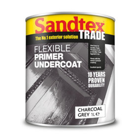 Sandtex Trade Exterior Flexible Primer Undercoat Charcoal Grey 1L