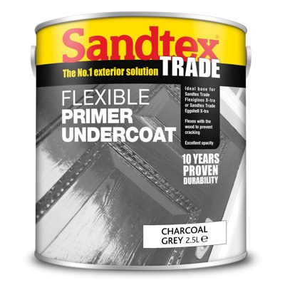Sandtex Trade Exterior Flexible Primer Undercoat Charcoal Grey 2.5L