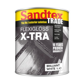 Sandtex Trade Exterior Flexigloss X-Tra Brilliant White 1L