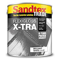 Sandtex Trade Exterior Flexigloss X-Tra Brilliant White 2.5L