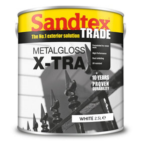 Sandtex Trade Exterior Metal Gloss X-Tra White 2.5L