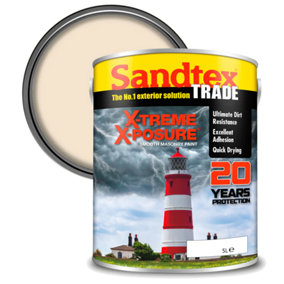 Sandtex Trade Exterior Xtreme X-Posure Smooth Masonry Paint Magnolia 5L