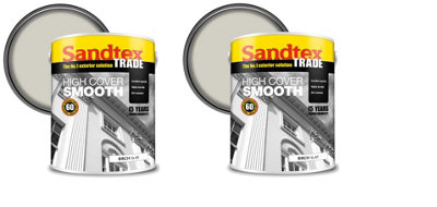 SANDTEX TRADE HIGHCOVER SMOOTH PAINT BIRCH 5L PACK OF 2