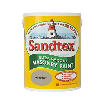 Sandtex Ultra Smooth Masonry Paint 5L - French Grey