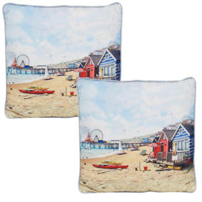 Sandy Bay Filled Decorative Throw Scatter Cushion - 43 x 43cm - Pack of 2