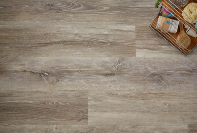 Sandy Oak Natural Timber Effect 184mm x 1219mm LVT Flooring Planks (Pack of 16 w/ Coverage of 3.60m2) - 3