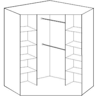 Corner wardrobe b&q on sale white