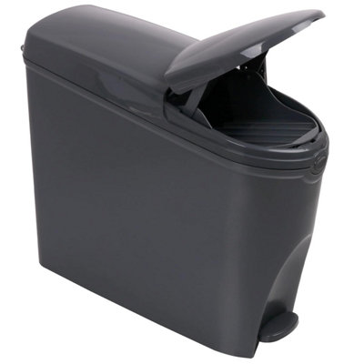 Sanitary Bin 20L Slimline Washrooms Toilets Hygienic Disposal Pedal Container Bins for Female Ladies And Baby Hygiene Products x3 - 6