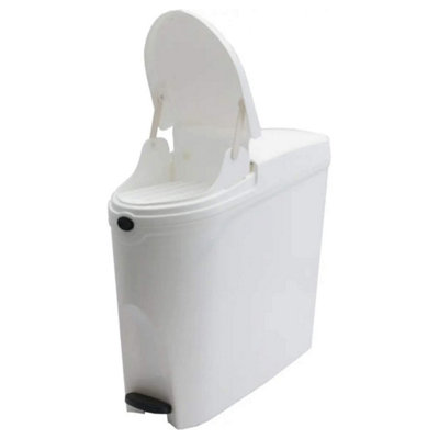 Sanitary Bin 20L Slimline Washrooms Toilets Hygienic Disposal Pedal Container Bins for Female Ladies And Baby Hygiene x2