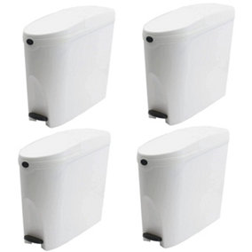 Sanitary Bin 20L Slimline Washrooms Toilets Hygienic Disposal Pedal Container Bins for Female Ladies And Baby Hygiene x4