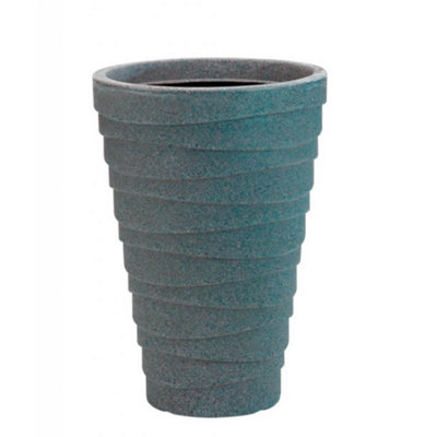 Sankey Granite Effect Trojan Plastic Plant Pot Grey (M)