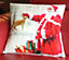 Santa & Cat 18" Christmas Cushion