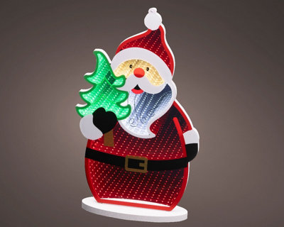 Santa Christmas Infinity Mirror Light LED Indoor Xmas Light 40cm