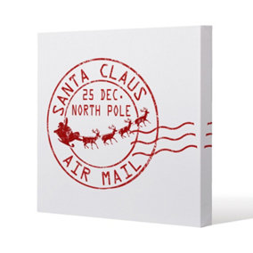 Santa claus air mail (canvas) / 114 x 114 x 4cm