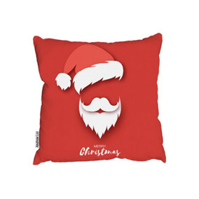 Santa claus hat and beard (outdoor cushion) / 45cm x 45cm
