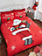 Santa Stop Here Single Christmas Duvet Cover and Pillowcase Set