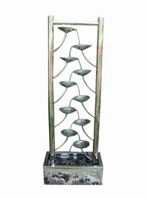 Santiago Stainless Steel Mains Power Water Feature With Cover