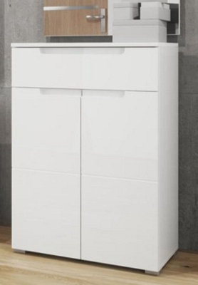 Santino White High Gloss Tall Sideboard S19