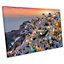Santorini Island Greece Orange Sunset CANVAS WALL ART Print Picture (H)81cm x (W)122cm