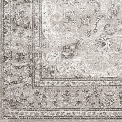 SANVI Vintage Traditional Oriental Boho Charcoal Area Rug 200 x 275 cm