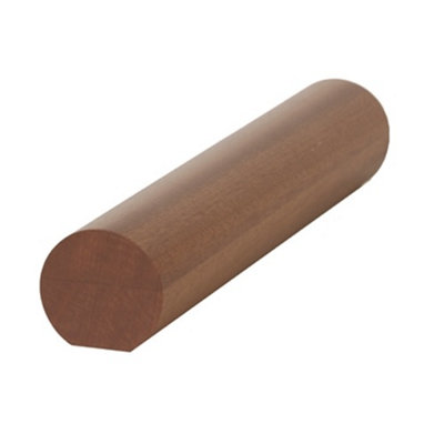 Sapele Dark Hardwood Handrail Mopstick 3.6m Wall Mounted Handrail UK Manufactured Traditional Products Ltd