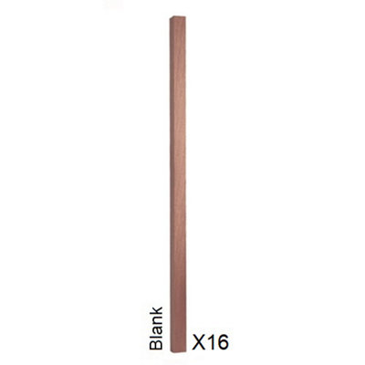 Sapele Dark Hardwood Spindle Blank 32mm x 32mm x 900mm - 16 Pack UK Manufactured Traditional Products Ltd