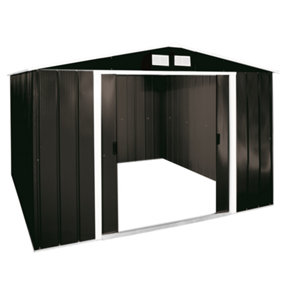 Sapphire 10x10ft Apex Metal Shed - Grey