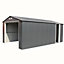 Sapphire 12x38ft Olympian Fronted Apex Metal Garage