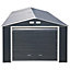 Sapphire 12x38ft Olympian Fronted Apex Metal Garage
