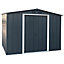 Sapphire 8x6ft Apex Metal Shed - Green