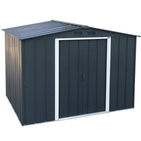 Sapphire 8x6ft Apex Metal Shed - Grey