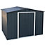 Sapphire 8x6ft Apex Metal Shed - Grey