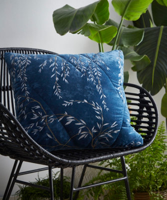 Peacock blue outlet cushion