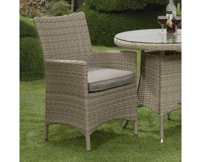Sarasota 2 Seat Rattan Garden Bistro Furniture Set with Aluminium Frame in Natural