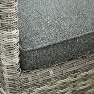Sarasota 2 Seat Rattan Garden Companion Furniture Set with Aluminium Frame in Grey - 5